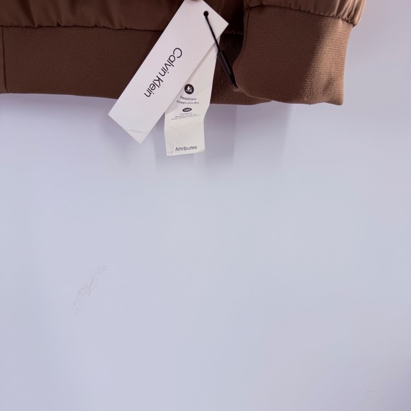 Calvin Klein Mens Bomber Jacket Brown Water Resistant Full Zip CM107904 XL NWT - Picture 6 of 8